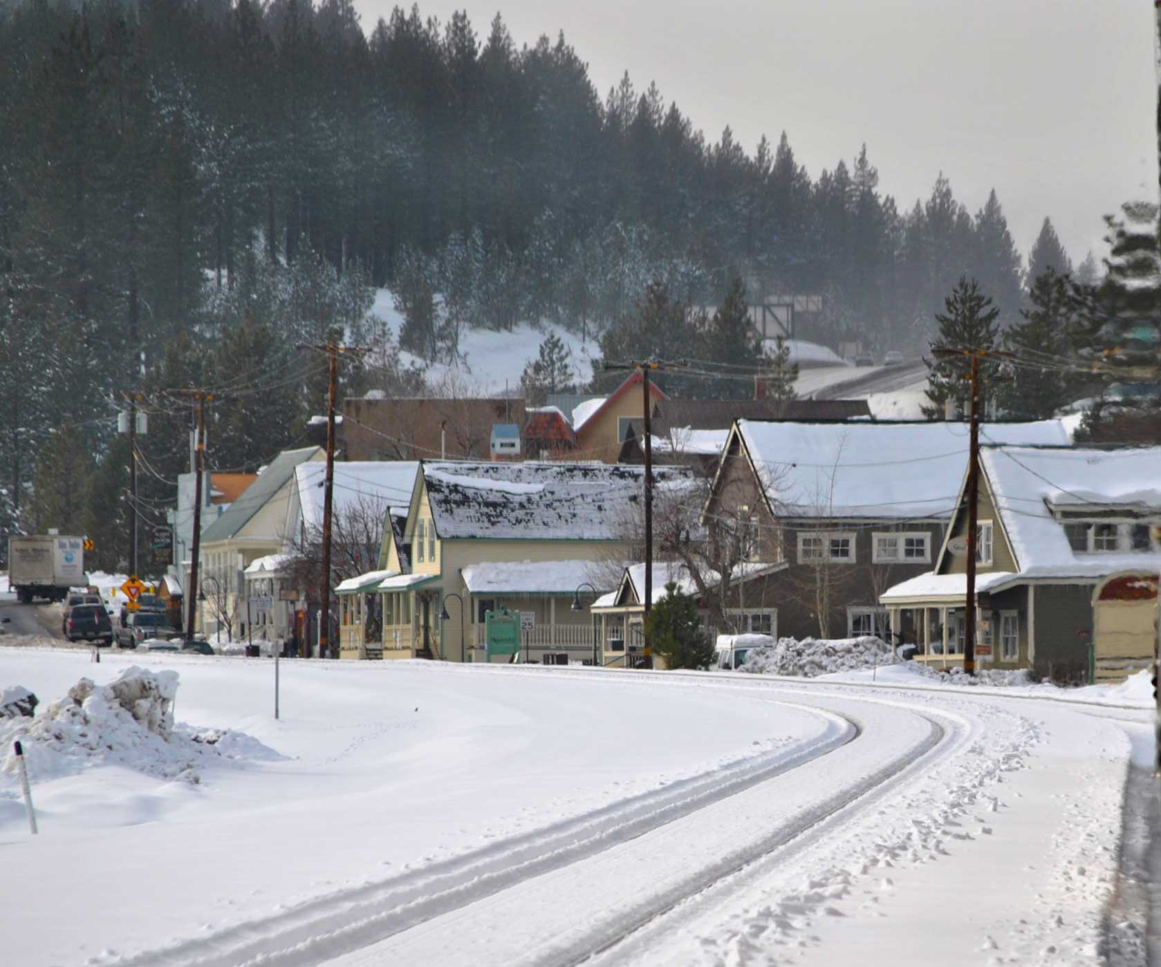Truckee in a snowstorm